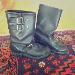 *SOLD* Vintage Black Motorcycle / Moto Boots